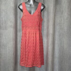 Banana Republic Madmen Coral Lace Dress